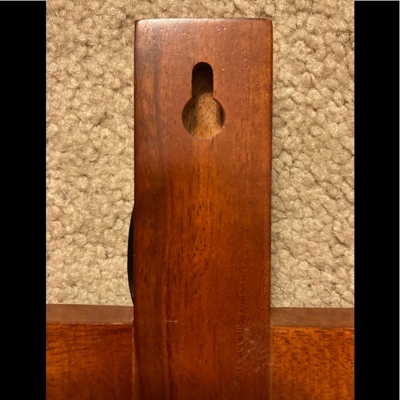 Solid Mahogany Wall Cross with Treble Clef - Psalm 150 “Praise Him” - Picture 7 of 8